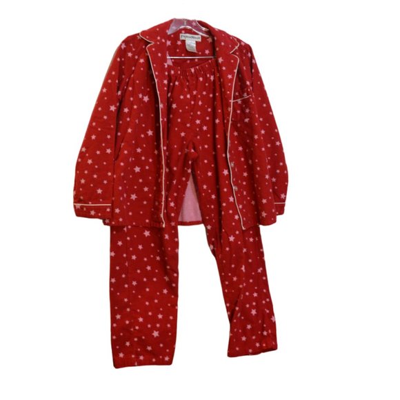 PAJAMA MANIA Other - PajamaMania Cotton Two Pieces Set Long Sleeves Pants Red Pink Stars Pajama S